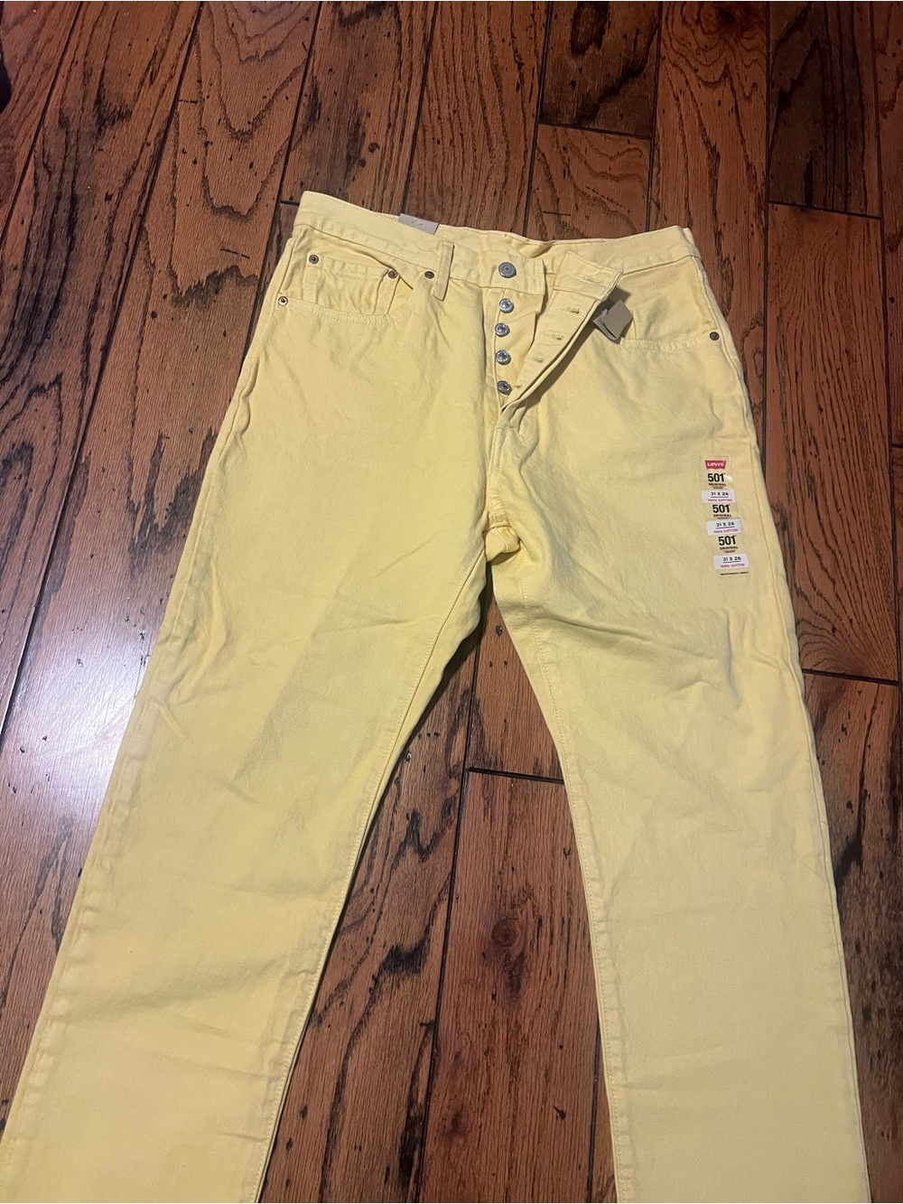 Levi's Men's Corduroy Pants in Pale Yellow
